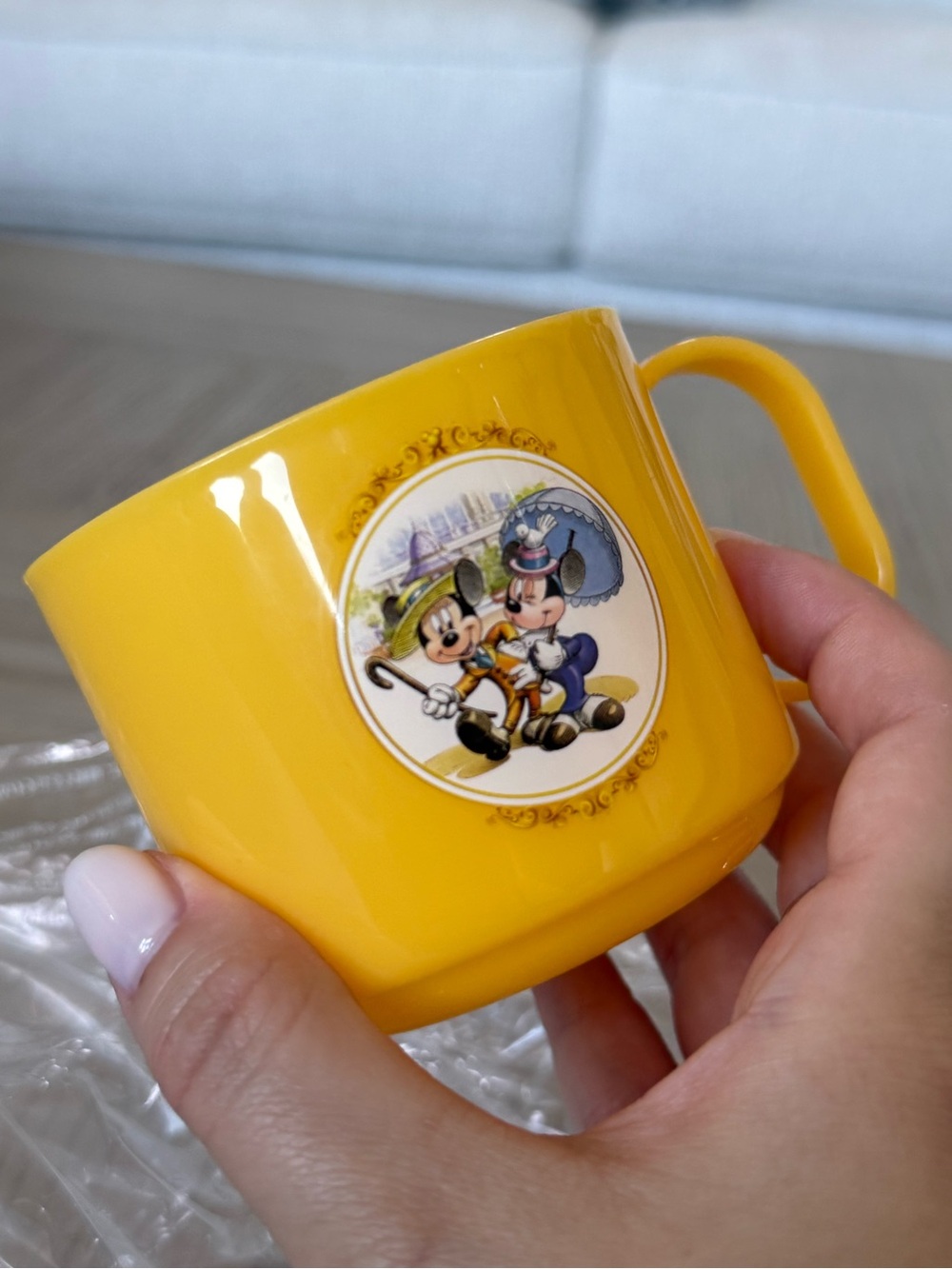 Tokyo Disneyland Hotel Mickey & Minnie Yellow Cups Set of 2 JAPAN EXCLUSIVE
